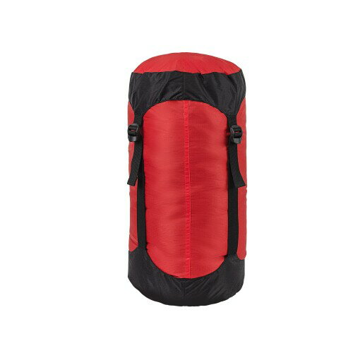 コンプレッションバッグ 寝袋用 圧縮袋 軽量 収納袋 圧縮バッグ サック ハイキング キャンプ 旅行 登山 アウトドア (5L, レッド)