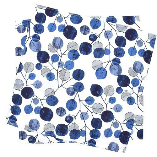 スタイルデコール(STYLE Decor) テーブルナプキン／トーション 2枚セット ネイビーリーフ 布巾 ふきん ..