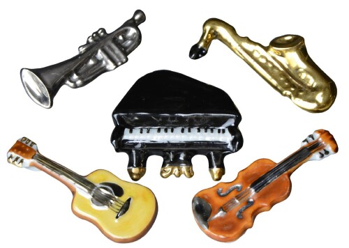 京焼 清水焼 鳳山 箸置 5個セット ハーモニー hhh569