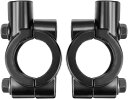 バイク ハンドル 22mm ミラー ホルダー 汎用 自転車 ハンドル 取付簡単 2個セット 黒 (10mm 正ネジ)