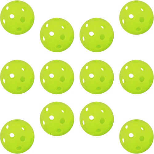 GP(ジーピー) 野球 バッティング トレーニングボール 穴あきボール トスバッティング練習 軽量PE素材 ライトグリーン (72mm)(12個) 46238
