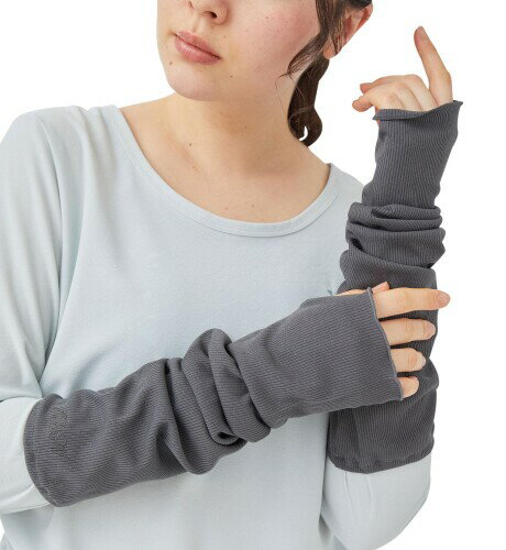 (ナージー) アームカバー HIBIYA-KADAN UVリブアームカバー レディース NBI14100 チャコール (06) F