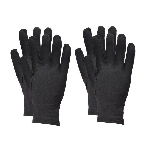 (エツミ) 手袋 作業用 整理用手袋 黒手袋 フリーサイズ 綿100% 2双入り ブラック E-5363-2