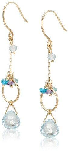 マルチカラードロップフックピアス K10イエローゴールド YDS8416J_-02