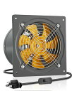 Okryain 換気扇 150mm 金属製工業換気扇 業務用換気扇 大風量 強力 ON/OFFスイッチ付き ダクト用換気扇 排気専用 工場・作業所・倉庫換気用 ...