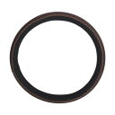 Motoforti ハンドルカバー ステアリングカバー 36.5-37.9cm 汗対策 フォーレザー ラバー ブラック ブラウン