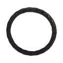 Motoforti ハンドルカバー ステアリングカバー 40.5-41.9cm 汗対策 フォーレザーラバー ブラック