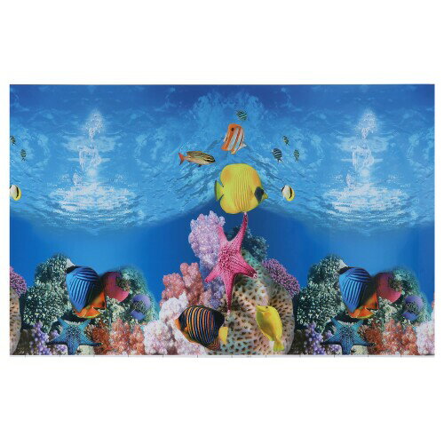 VOCOSTE 水族館の背景ポスター 水族館 水槽の背景装飾ステッカー 両面 122×80cm