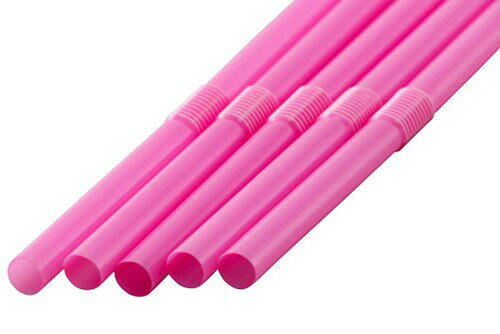 シバセ工業 491わらおストロー ジュース用 フレックス 口径6mm×21cm 包装なし 500本入 ピンク 日本製