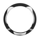Motoforti ユニバーサルカーステアリングホイールカバー ステアリングホイール保護スリーブ 36.5-37.9cm用 防汗 フェイクレザーラバー ブラック...