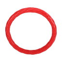 Motoforti ハンドルカバー ステアリングカバー 45.5-46.9cm 汗対策 フォーレザー ラバー レッド