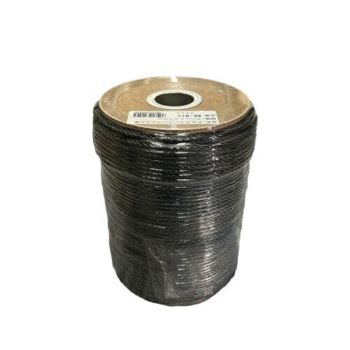 ユタカメイク ポリエチレンロープ 3mm×200m 3ッ打 ドラム巻 ブラック 26RE-N74 長尺 業務用 巻き取り 水に強い 農園芸 漁業用 ネット補修