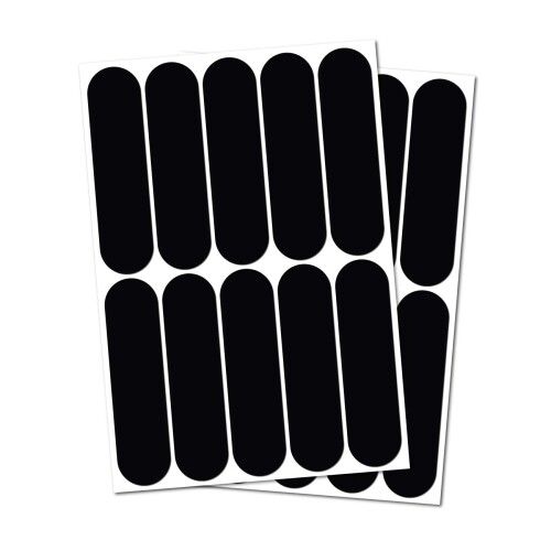 B REFLECTIVE. (2 Pack) 10 retro reflective stickers kit. Night visibility safety. Universal adhesive for Bike/Stroller/Buggy/Helmet/motorbike/Scooter/Toys. 7 x 1.8 cm. Black