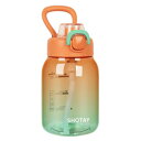 YTCYKJ ウォーターボトル スポーツボトル スポーツドリンク ボトル 水筒 700ml グラデーション 透明 おしゃれ 大容量 超軽量 耐冷耐熱 携帯便利 ...