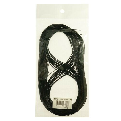 金天馬 透明ゴムコード 0.8mm 30m綛 kw91190 黒