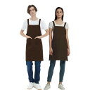 (囲物誌) エプロン H型 首掛け シンプル 女性用 男性用 メンズ レデイース カフェエプロン 無地 おしゃれ 大容量ポケット 汚れにくい シワ防止 男女兼用...