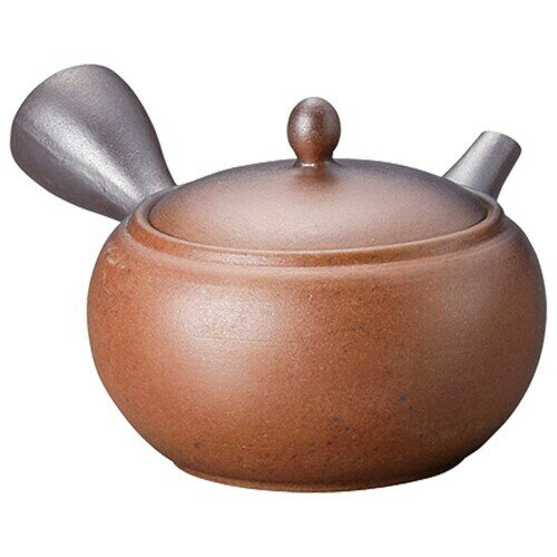 山下工芸 常滑焼 一心焼〆平丸黒掛分急須 300cc 13038300