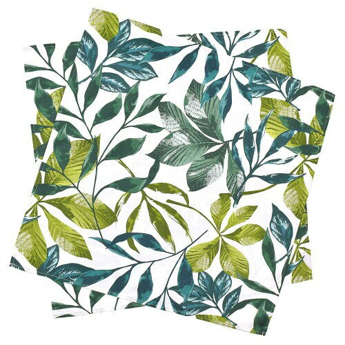 スタイルデコール(STYLE Decor) テーブルナプキン／トーション 2枚セット ボタニカルリーフ 布巾 ふきん ナフキン カラーナプキン 厚手 食器拭き W5100800