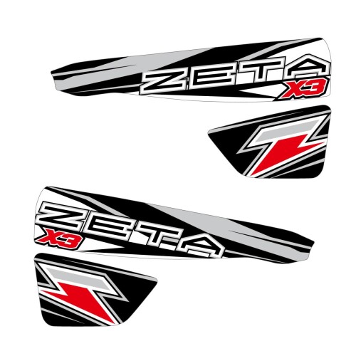 ジータレーシング(ZETA RACING X3 ハンドガード用 リプレースメントステッカー D8439