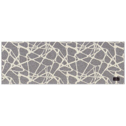 センコー(Senko) PENTELIKON キッチンマット インテリアマット 約50× 150cm ライトグレー ギリシャ製 薄手 床暖房 洗える 61779