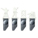 カール事務器 インデックスクリップ 相撲シリーズ JAPAN SELECTION スライド式 綴じ枚数20枚 4個入 IC-004-W