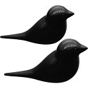 Umora 壁掛け フック ハンガー ネジ付き 高耐荷重 鳥型 インテリア 装飾 2個セット(ブラック)