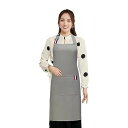 (anyasun) エプロン H型 首掛け シンプル 女性用 3点セット 大容量ポケット 仕事用 料理教室 家庭用 カフェエプロン (D05:グレー)