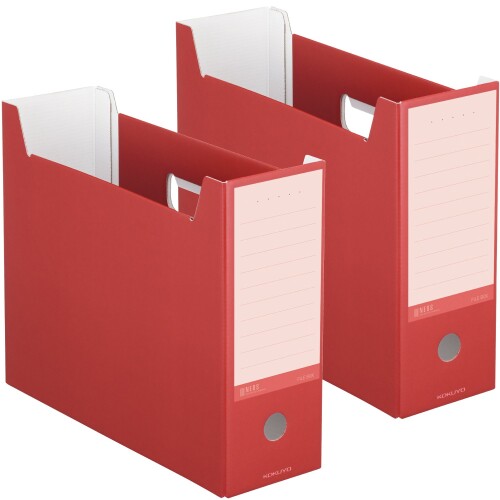 コクヨ ファイルボックス NEOS A4 2個セット カーマインレッド A4-NELF-RX2