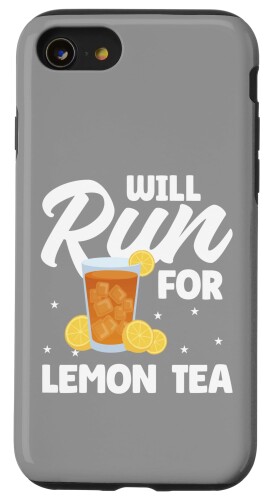 Will Run For Lemon Tea - 面白いレモンティーの言葉 スマホケース iPhone SE (2020) / 7 / 8 用