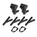 HOPESPANNER Jeepに対応用ブラックフロントウインドシールドスプレーノズルウィンドシールドワイパースプレーワッシャージェットプラスチック1セット