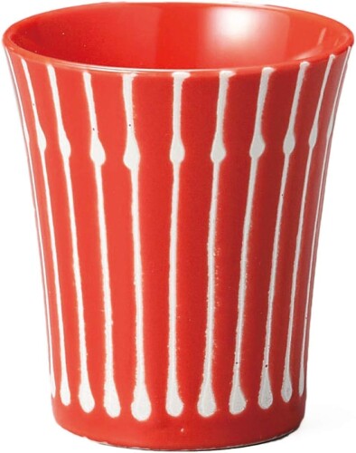 ヤマキイカイ 和柄の酒器 十草カップ(朱) Y1837