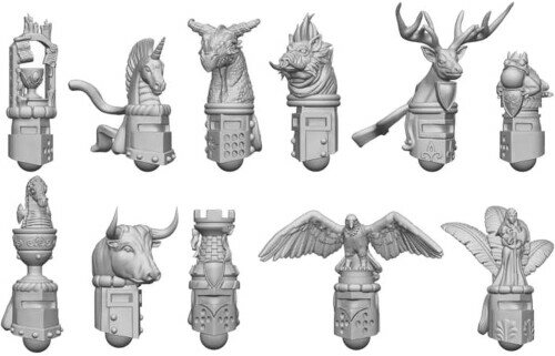 グリーンスタッフワールド(Green staff world) ノンスケール 3Dプリントセット 旧世界の騎士兜 3Dプリ..