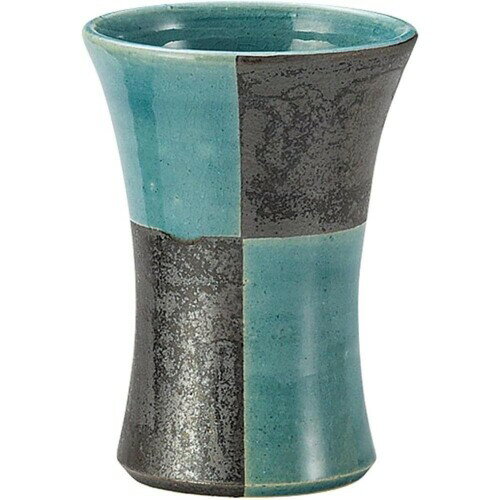 ヤマキイカイ 佳窯トルコ青市松 焼酎 カップ Y1820