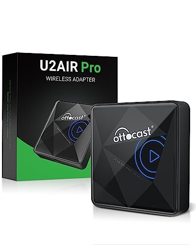 公式オットキャストOttocast U2AIR Pro 新型ワイヤレス化CarPlayアダプター - スマートボタンの追加により操作性が向上、iPhoneユーザー向けのカープレイ無線化ドングル - ナビゲーション、ミ