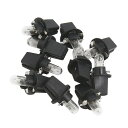 ACROPIX 白熱ダッシュボードライト 車内用 DC 12V 1.2W T5 イエロー ブラック 10個