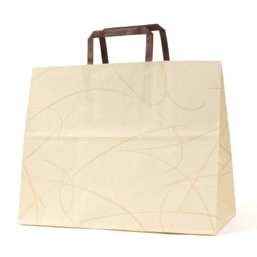 パックタケヤマ 手提げ 紙袋 H平32 ゆうび 50枚 ベージュ XZT60005