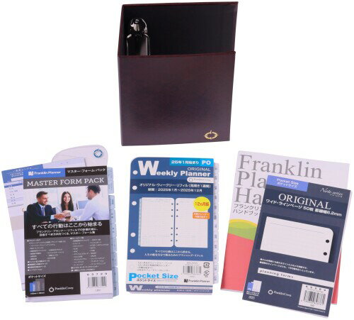 フランクリン・プランナー リフィル キット 見開き一週間 2025年 1月始まり 12ヶ月版 ポケットサイズ 86354