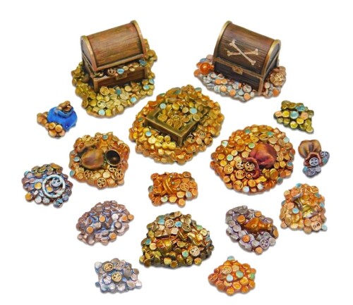 グリーンスタッフワールド 金銀の財宝と宝箱セット ミニチュア用アクセサリー GSWD-2305