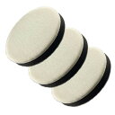 ポリッシャーバフ 3個セット 研磨バフ 125mm 細目 マジックテープ式 車磨き用