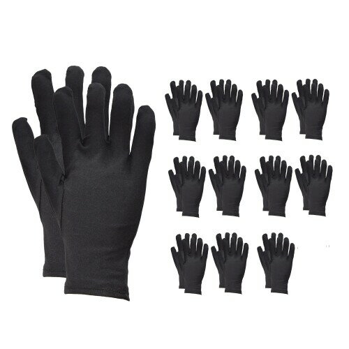 (エツミ) 手袋 作業用 整理用手袋 黒手袋 フリーサイズ 綿100% 12双入り ブラック E-5363-12