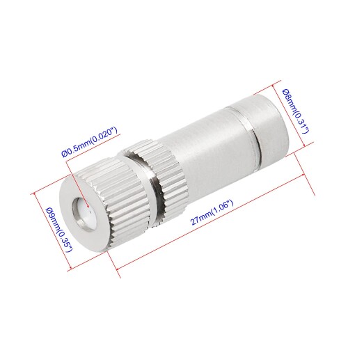 Aopin 8mmミストノズル銅調整可能水流クイックコネクタ0.5mm / 0.02