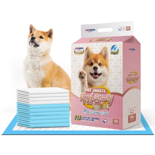 Japapet ペットシーツ 薄型 ワイドサイズ 60×45cm 100枚入り 使い捨てタイプ
