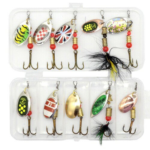 zmart Xv[ A[ Xsi[ 2.5-4O 10 ނ EH[u[ tBbVO xCg EHu[ ^xCg Xsi[xCg {bNX Spoon Lures Spinner 2.5 ? 4 G 10 Pcs Fishing uxo-bura- Fishi