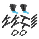 HOPESPANNER Cadillacに対応用ウインドシールドウォッシャーノズル ブラックブルー フロントウインドシールドスプレーノズル ワイパースプレーワッシャージェット プラスチック 1セット