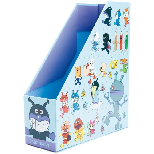 サンスター文具 アンパンマン スマイルプラス ファイルボックスA4 5680010B ばいきんまん