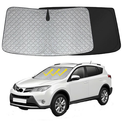 トヨタ との互換性あり RAV4 50系 フロントサンシェード RAV4 50系 MXAA5#AXAH5# フロントガラスサンシェード 遮光性良好 車種専用 UVカット 日焼け防止 断熱 カスタマイズパーツ インテリア 内