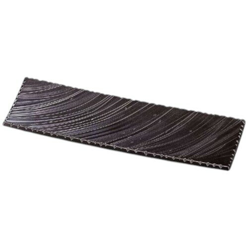 J-kitchens 特上にぎり 寿司 皿 34cmしのぎ波彫皿 黒銀いぶし塗 割れにくい皿 日本製