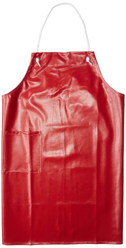 (オグランジャパン) レザーエプロン 合成皮革 ポケット付き レディース レッド 日本 M-L (日本サイズM-L相当)