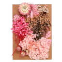 PATIKIL ナチュラルドライフラワー 複数のカラフル 本物のドライ押し花植物 クラフト樹脂 ソープ キャンドル スクラップブッキング用 ピンクシリーズ