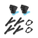 HOPESPANNER Jeepに対応用ウインドシールドウォッシャーノズル No.68260443AA ブラックブルー フロントウインドシールドスプレーノズル ワイパースプレーワッシャージェット プラスチック 1セ